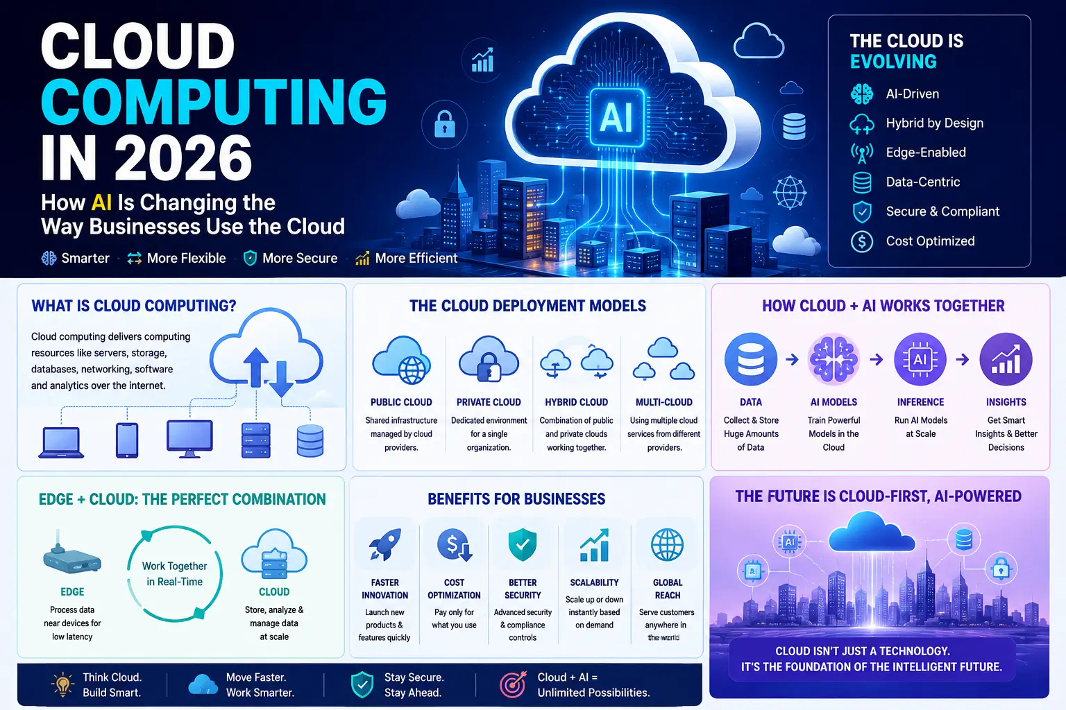 Cloud computing in 2026 with AI hybrid cloud and edge infrastructure